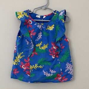 GAP Kids Blue Floral Blouse